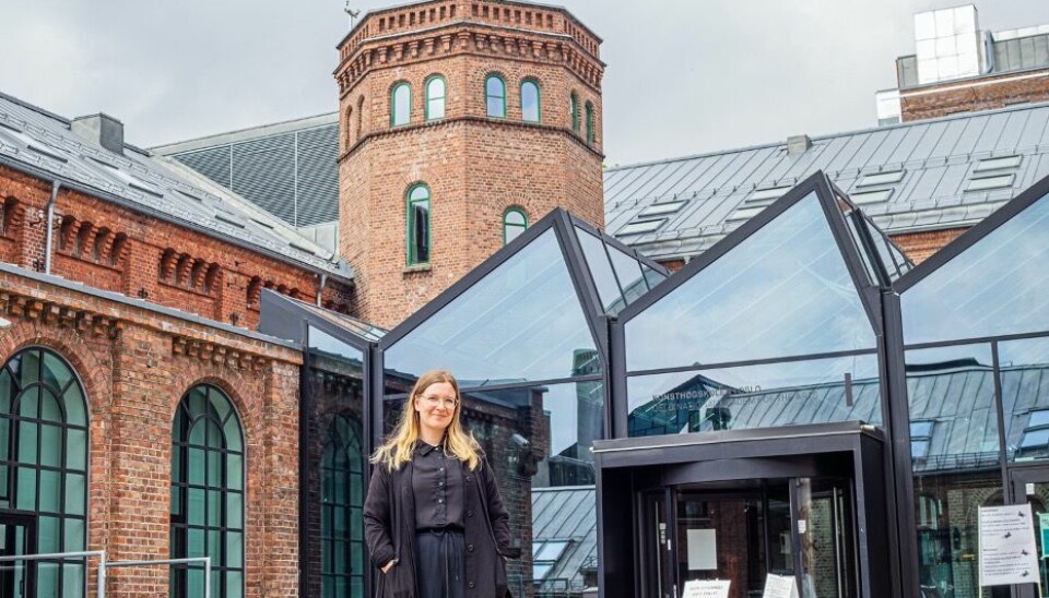 KUNSTAKADEMIET: Etter flere uker i hjemmet, har Camilla Edström Ödemark endelig fått tilgang til arbeidsrommet sitt på høyskolen.