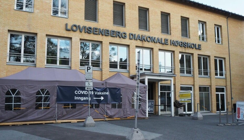 VAKSINESENTER: Lovisenberg Diakonale Høgskole er vaksinesenteret på St.Hanshaugen.