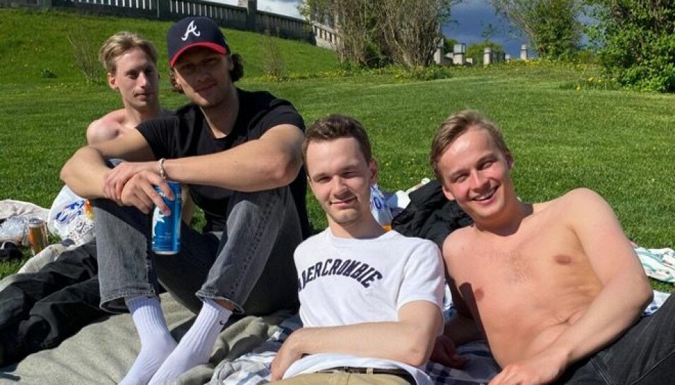 Norgesferie: Fra venstre: Marius Bakken (24), Henrik Engelien (24), Ferdinand Leivestad (23) og Ulrik Ullern (24).