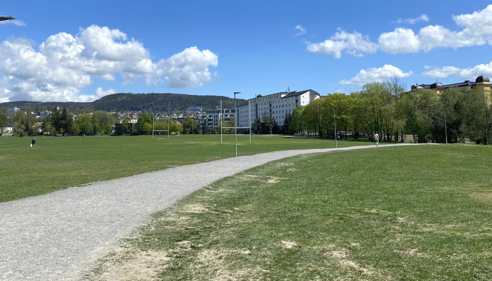 GRUS: Slik er den nåværende løpebanen som ligger på Voldsløkka