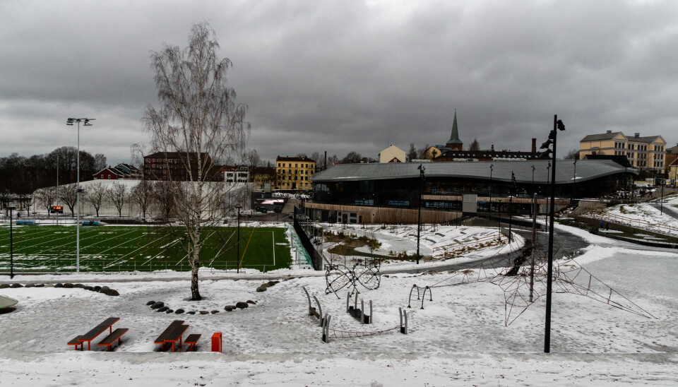 Området rundt Jordal Amfi, med Amfiet i Bakgrunnen Området rundt Jordal Amfi, med Amfiet i Bakgrunnen