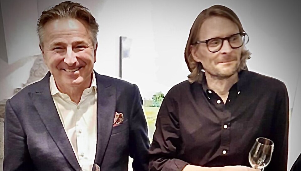 PÅ ÅPNINGEN: Knut Blomstrøm og Morten Slettemeås stiller sammen på åpningen av utstillingen. PÅ ÅPNINGEN: Knut Blomstrøm og Morten Slettemeås stiller sammen på åpningen av utstillingen.