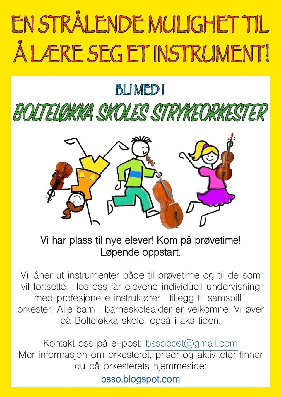SLIK BLIR DU MED: Informasjonsbrosjyre fra orkesteret. SLIK BLIR DU MED: Informasjonsbrosjyre fra orkesteret.
