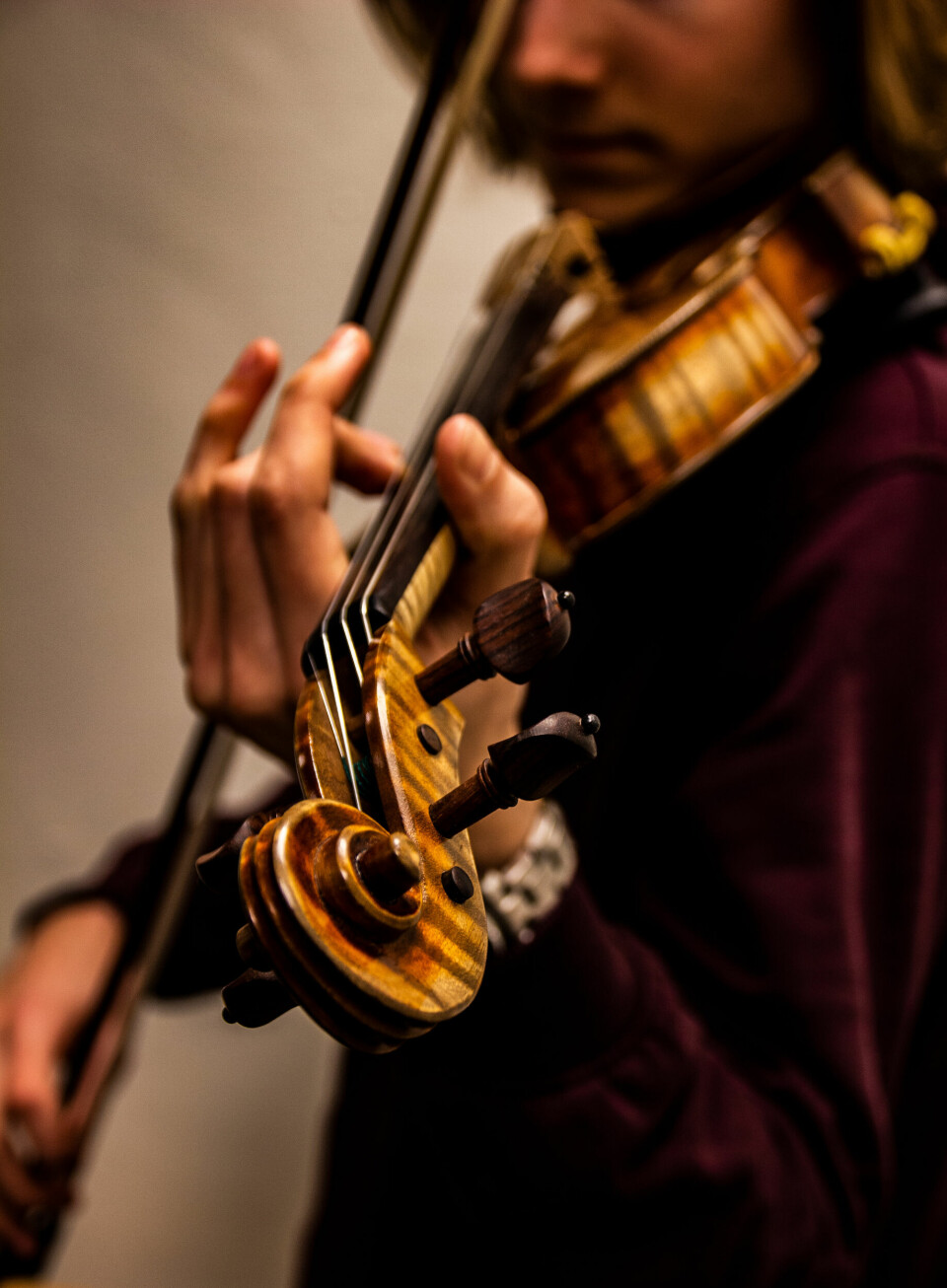 FIOLIN: Er et av instrumentene du kan lære deg å spille, sammen med cello og bratsj. På sikt kan det også bli muligheter for kontrabass.