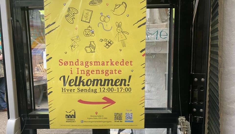 Velkommen: Plakat ved inngangen til markedet i ingensgate. Foto: Sunniva Heistad Velkommen: Plakat ved inngangen til markedet i ingensgate. Foto: Sunniva Heistad