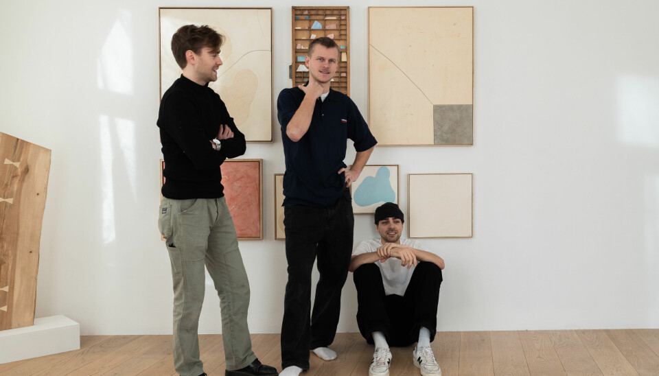 Gjengen i OA_M Studio. (Fra høyre) Max Svendsen, Ola Dalheim og Arman Sellæg