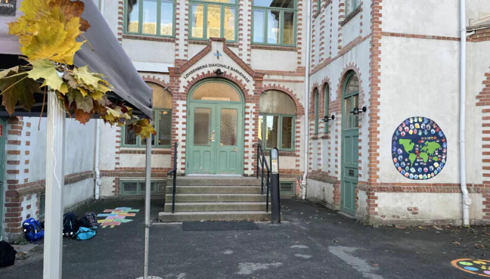 Inngangen til Lovisenberg Diakonale barnehage.