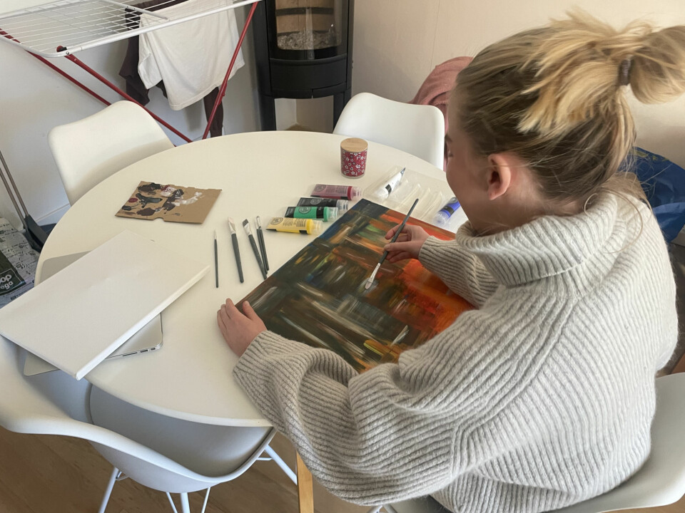 Mari Tøstiengen fikk en økende interesse for maling i løpet av hvit januar
