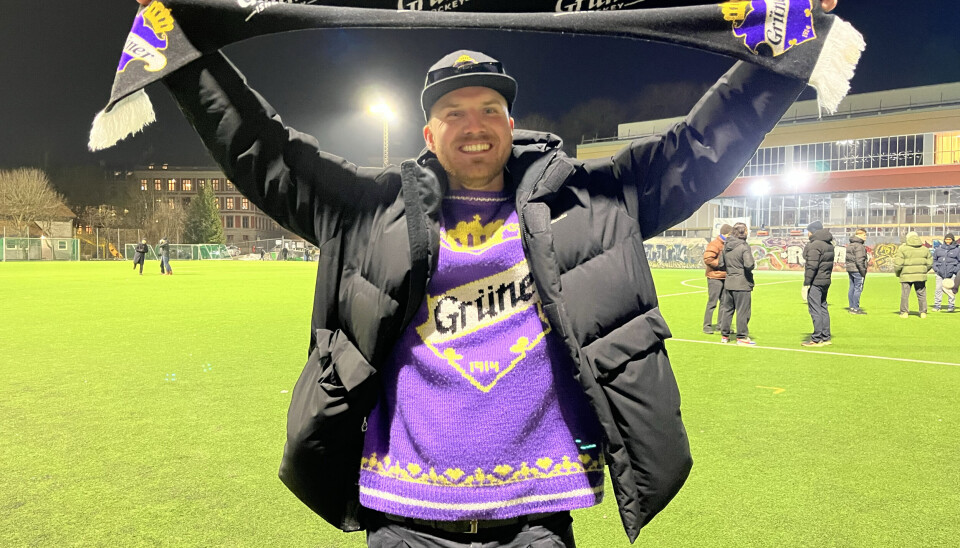 HJERTET SOM BANKER FOR LØKKA: Leder av supportergruppen Johan Koudahl Nerland