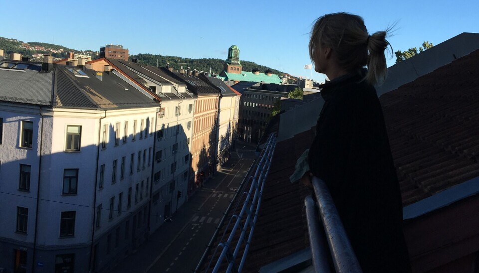 Utsikt fra en av Grünerløkkas mange gamle bygninger.