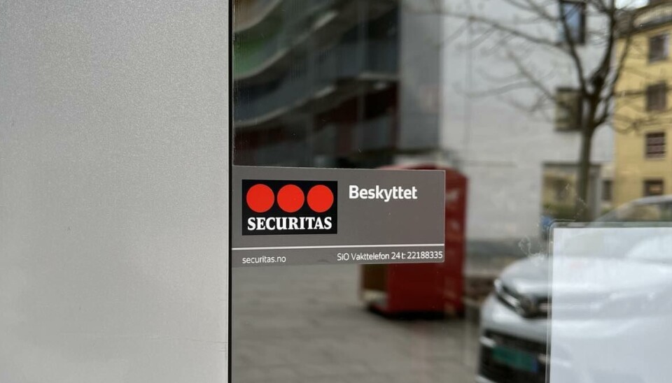 Alle kan se at Securitas er til stede Nye markereinger om at Securitas er på plass