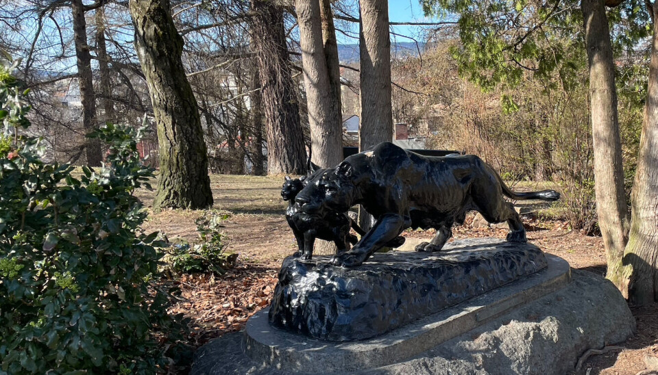 Statue i parken: “Løvinnen med unger, 1891”