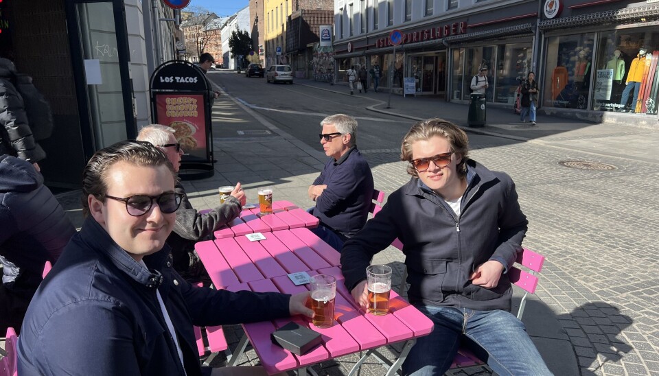 Hassan og Peder koser seg på Los Tacos