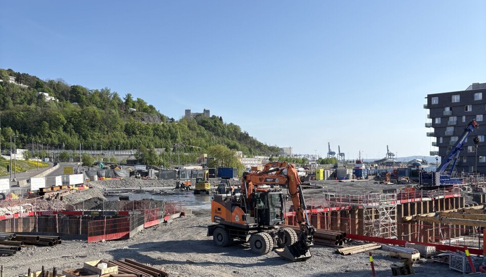 Den nye skolen er i gang med å bygges i Bjørvika.