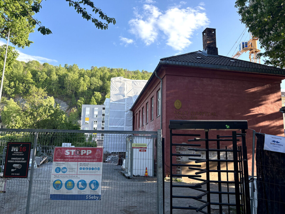 Kontruksjonen er i gang på Oslo Hospital.